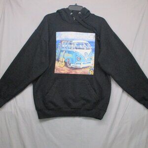 Jon Lauren Apparel Graphic Print Hoodie Black Men Size | L